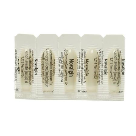 Novalgin Supp 1 g adults 5 pcs - PrimeCare Global