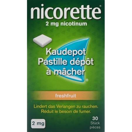 Nicorette Freshfruit Kaudepots 2 mg 30 pcs - PrimeCare Global