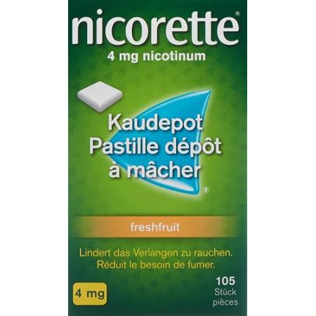 Nicorette Freshfruit chewable pods 4 mg 105 pcs - PrimeCare Global