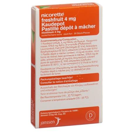 Nicorette Freshfruit chewable pods 4 mg 105 pcs - PrimeCare Global