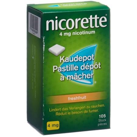 Nicorette Freshfruit chewable pods 4 mg 105 pcs - PrimeCare Global