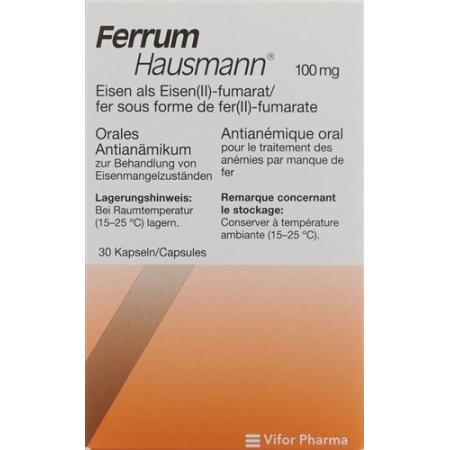 Ferrum Hausmann Kaps 100 mg 30 pcs - PrimeCare Global