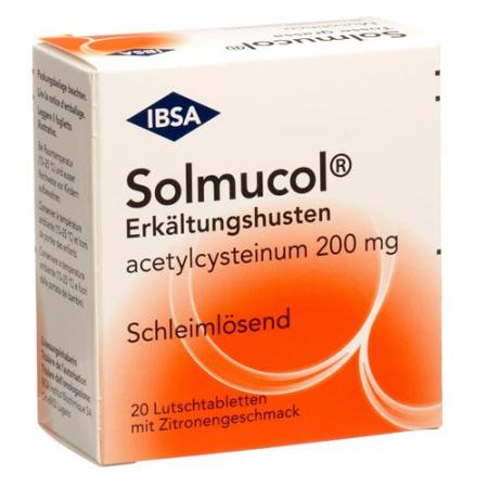 Solmucol cold cough lozenges 200 mg 20 pieces - PrimeCare Global