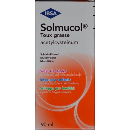 Solmucol cold cough syrup 100 mg/5ml bottle 90 ml - PrimeCare Global