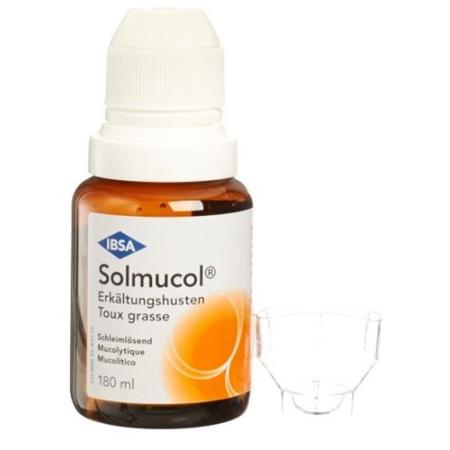 Solmucol cold cough syrup 200 mg/10ml bottle 180 ml - PrimeCare Global