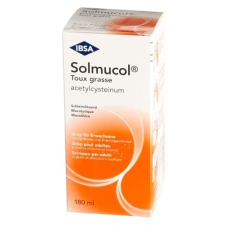 Solmucol cold cough syrup 200 mg/10ml bottle 180 ml - PrimeCare Global