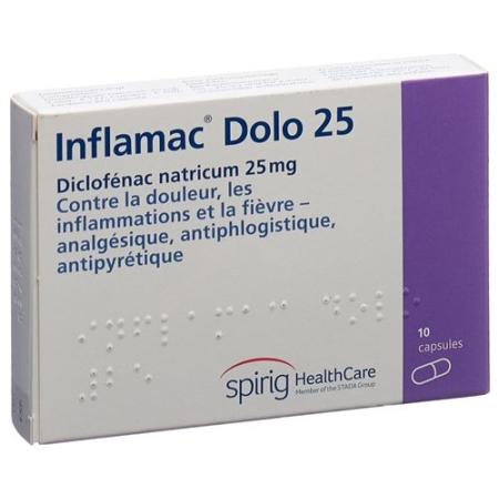 Inflamac Dolo Kaps 25 mg 10 pcs - PrimeCare Global