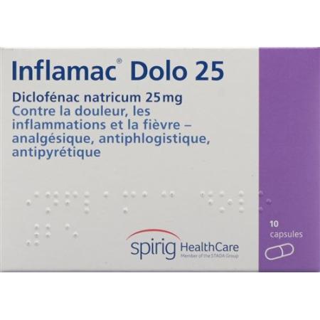 Inflamac Dolo Kaps 25 mg 10 pcs - PrimeCare Global