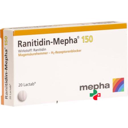 Ranitidin Mepha 150 mg 20 tablets - PrimeCare Global