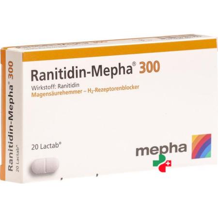 Ranitidin Mepha 300 mg 20 Lactabsts - PrimeCare Global