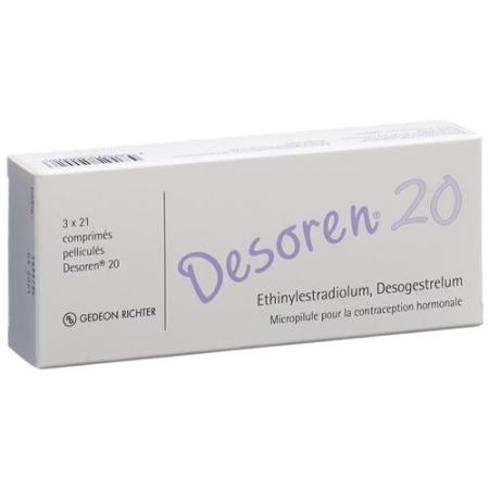 Desoren 20 film tablets 3 x 21 pcs - PrimeCare Global