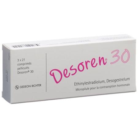 Desoren 30 film tablets 3 x 21 pcs - PrimeCare Global