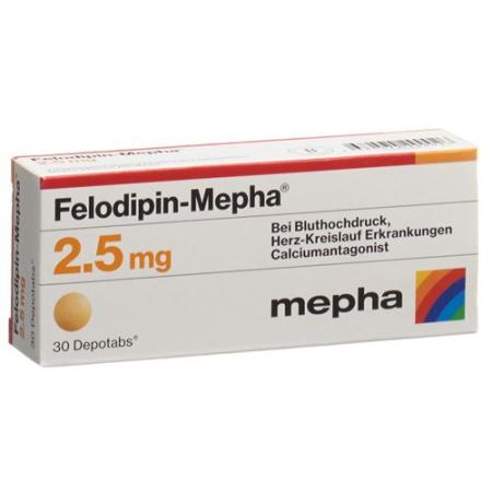 Felodipine-Mepha Depotabs 2.5 mg 30 pcs - PrimeCare Global