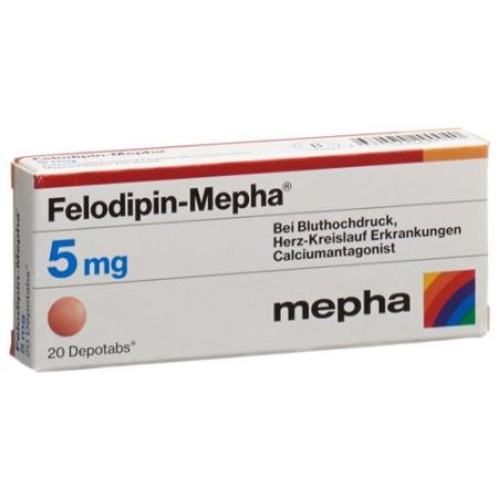 Felodipine-Mepha Depotabs 5 mg 20 pcs - PrimeCare Global