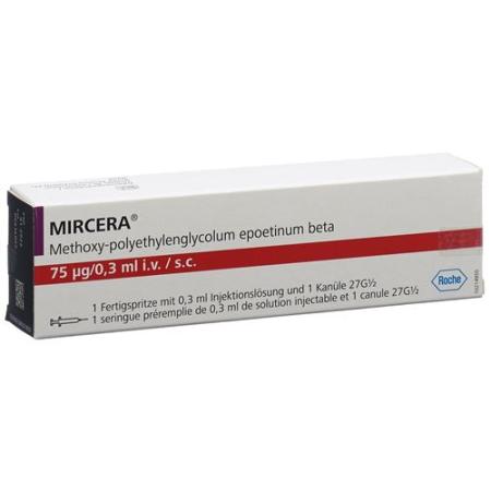 Mircera Inj L&ouml;s 75 mcg/0.3 ml Fertspr - PrimeCare Global