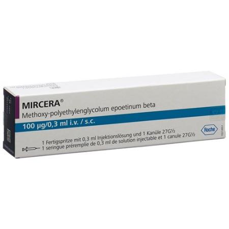 Mircera Inj L&ouml;s 100 mcg/0.3 ml Fertspr - PrimeCare Global