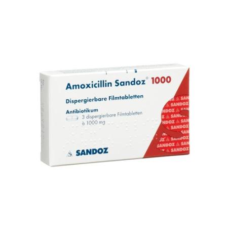 Amoxicillin Sandoz Disp Tabl 1000 mg 3 pcs - PrimeCare Global