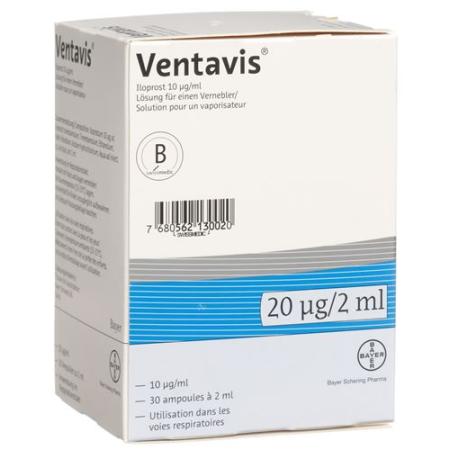 Ventavis Inhal L&ouml;s 20 mcg/2ml 2 ml ampoule 30 pcs - PrimeCare Global