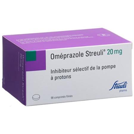 Omeprazol Streuli film tablets 20 mg 98 pcs - PrimeCare Global