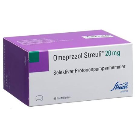 Omeprazol Streuli film tablets 20 mg 98 pcs - PrimeCare Global