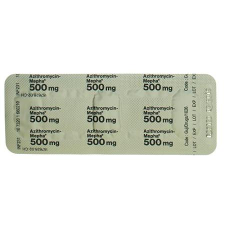 Azithromycin-Mepha Lactab 500 mg 3 pcs - PrimeCare Global