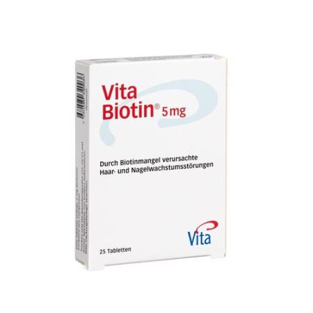 Vita Biotin Tabletten 5mg 25 Stück - PrimeCare Global