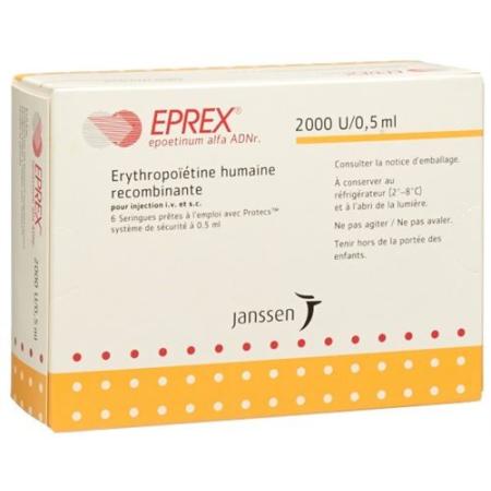 Eprex Inj L&ouml;s 2000 IU/0.5ml with security system (Protecs) 6 Fe - PrimeCare Global