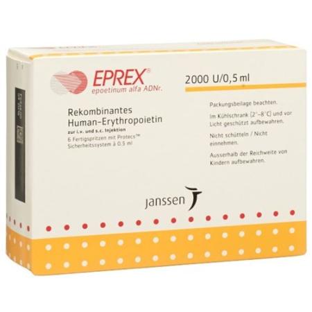 Eprex Inj L&ouml;s 2000 IU/0.5ml with security system (Protecs) 6 Fe - PrimeCare Global