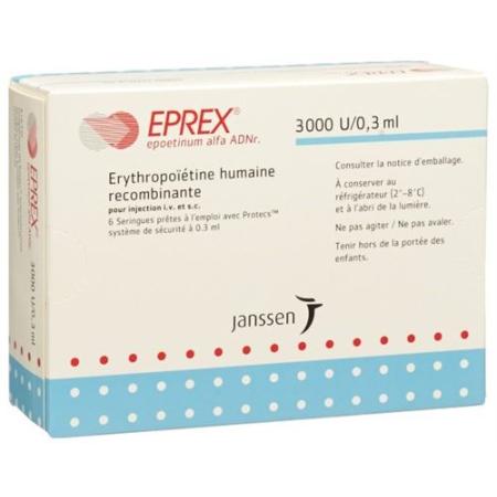 Eprex Inj L&ouml;s 3000 IU/0.3ml with security system (Protecs) 6 Fe - PrimeCare Global