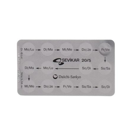Sevikar Filmtablet 20/5mg 98 pcs - PrimeCare Global