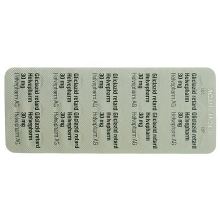 Gliclazide retard Helvepharm Ret Tabl 30 mg 120 pieces - PrimeCare Global