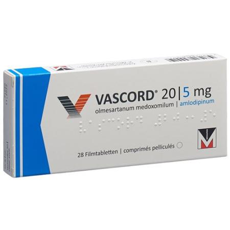 Vascord Filmtablet 20/5 mg 28 pcs - PrimeCare Global