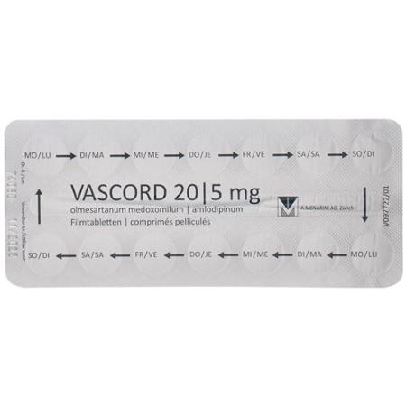 Vascord Filmtablet 20/5 mg 98 pcs - PrimeCare Global