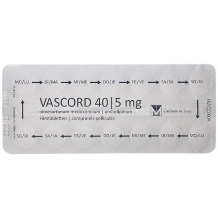 Vascord Filmtablet 40/5 mg 98 pcs - PrimeCare Global