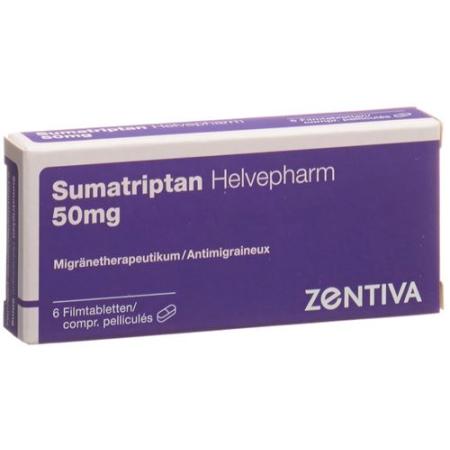Sumatriptan Helvepharm Filmtabl 50 mg 6 pcs - PrimeCare Global