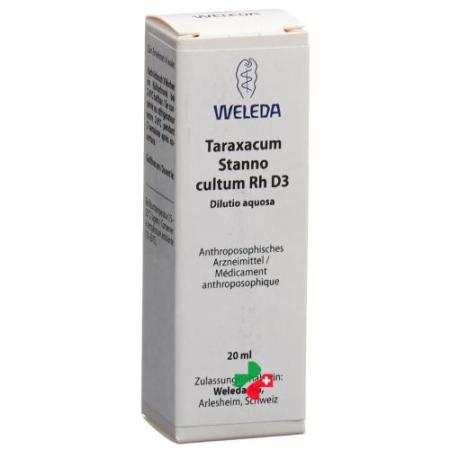 Weleda Taraxacum Stanno cultum Rh D 3 Dilaq 20 ml - PrimeCare Global