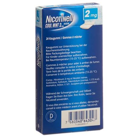 Nicotinell Gum 2 mg cool mint 24 pcs - PrimeCare Global