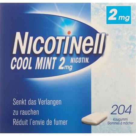 Nicotinell Gum 2 mg cool mint 204 pieces - PrimeCare Global