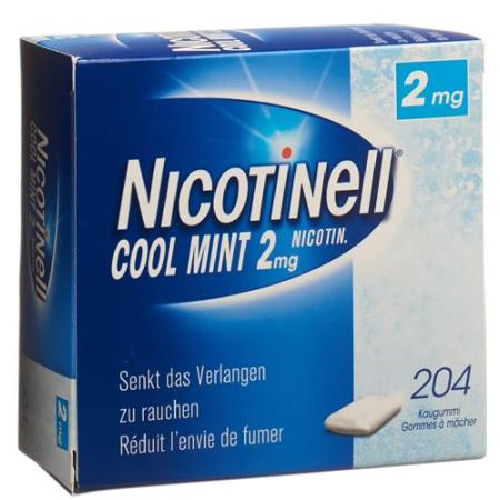 Nicotinell Gum 2 mg cool mint 204 pieces - PrimeCare Global