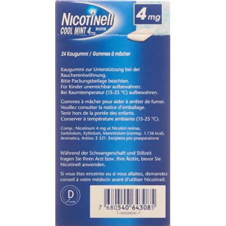Nicotinell Gum 4 mg cool mint 24 pcs - PrimeCare Global
