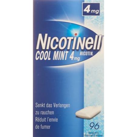 Nicotinell Gum 4 mg cool mint 96 pieces - PrimeCare Global