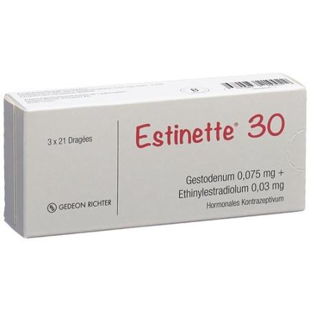 Estinette 30 Drag 3 x 21 pcs - PrimeCare Global