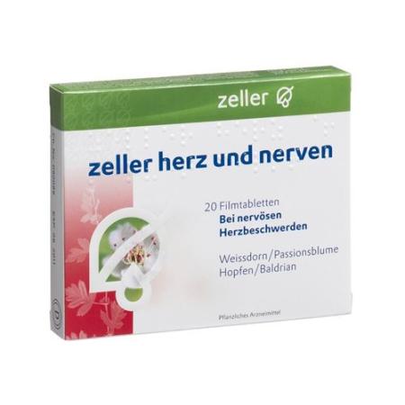 Zeller heart and nerves film tabl 20 pcs - PrimeCare Global