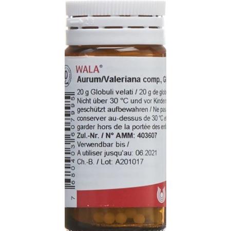 Wala Aurum/Valeriana comp. Glob bottle 20 g - PrimeCare Global