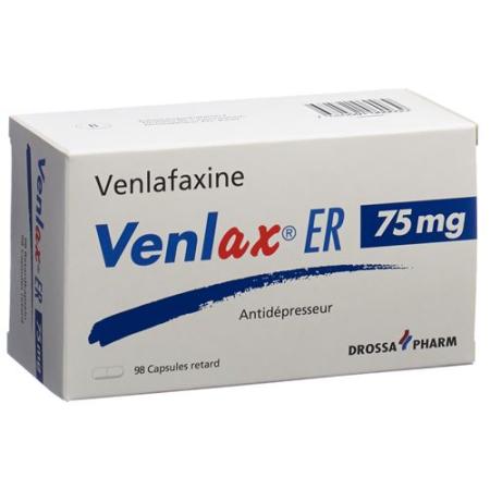 Venlax ER Ret Kaps 75 mg 98 pcs - PrimeCare Global