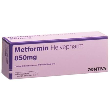 Metformin Helvepharm Filmtabl 850 mg 30 pcs - PrimeCare Global