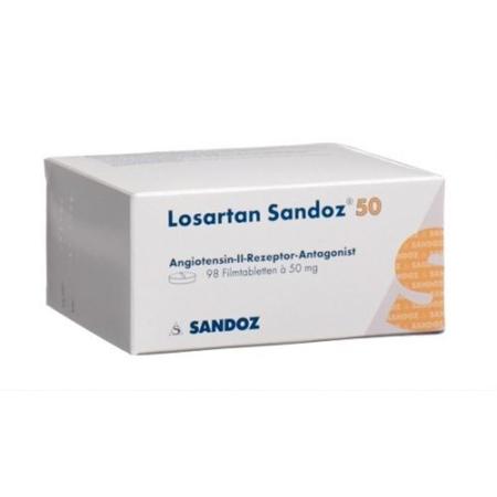 Losartan Sandoz film tablets 50 mg 98 pcs - PrimeCare Global