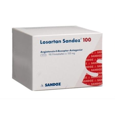 Losartan Sandoz film tablets 100 mg 98 pcs - PrimeCare Global