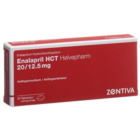 Enalapril HCT Helvepharm Tabl 20/12.5 mg 30 pcs - PrimeCare Global
