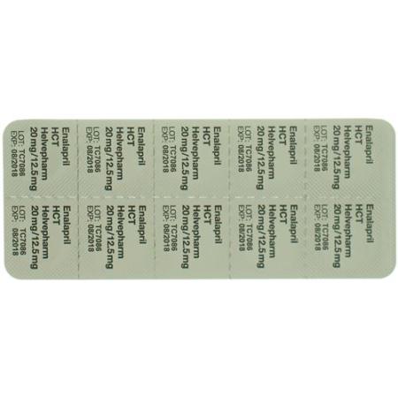Enalapril HCT Helvepharm Tabl 20/12.5 mg 100 pcs - PrimeCare Global